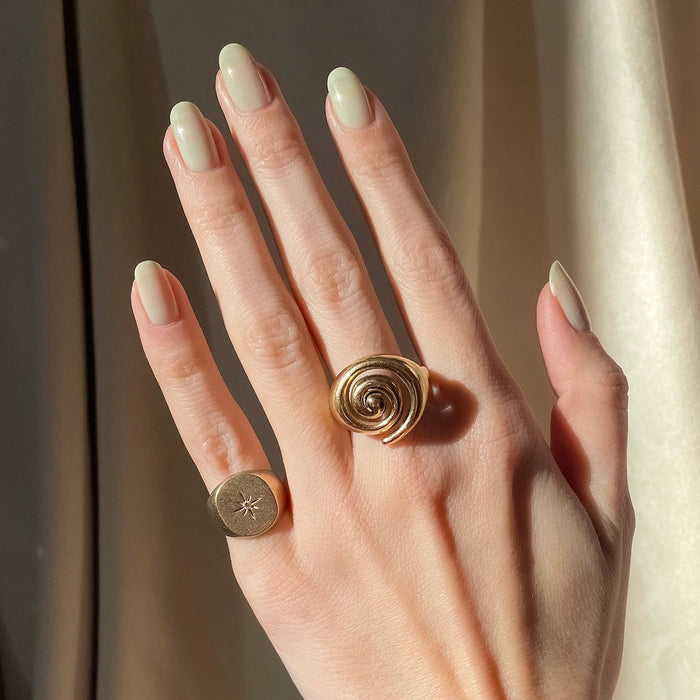 14k Spiral Ring