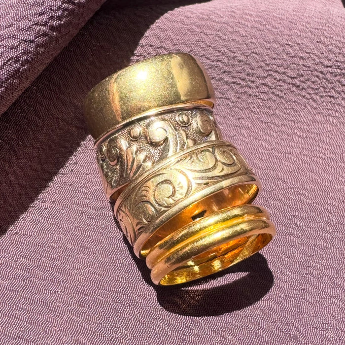 Antique 14k Wide Band c. 1902