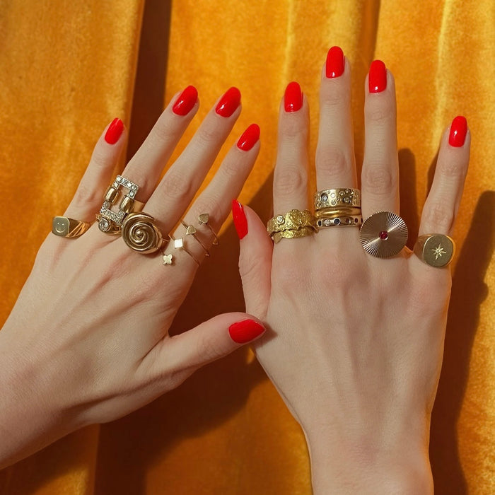 14k Card Suite Twist Ring