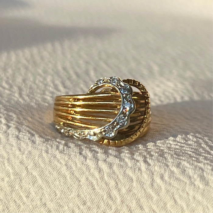 Italian 18k Diamond Ring by Corletto