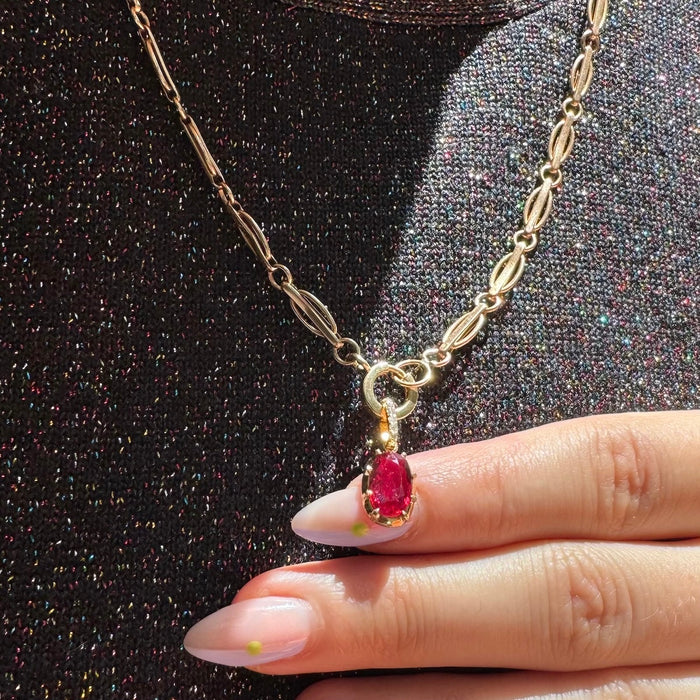 Bespoke 18k 1.35 Carat Collet Set Ruby
