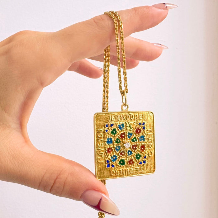 Rare 18k Enamel Love Token by Merrin