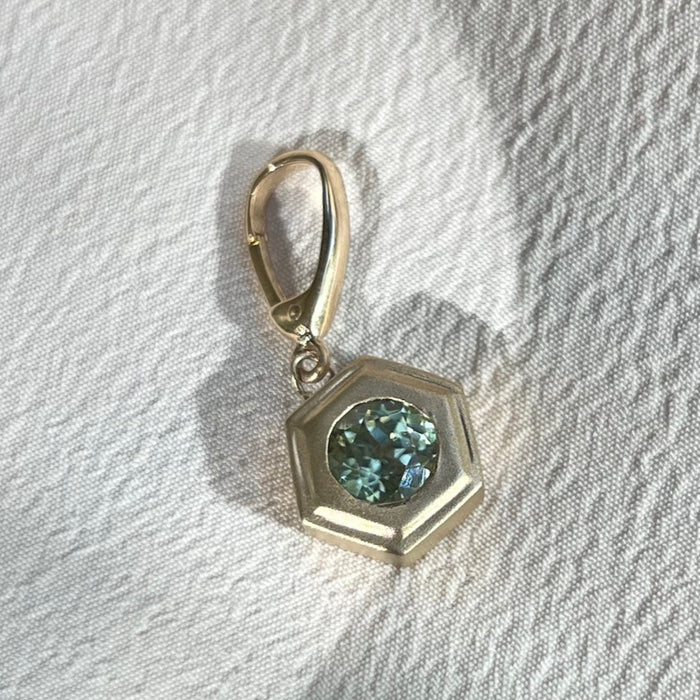 Bespoke 14k Hex Zircon Pendant