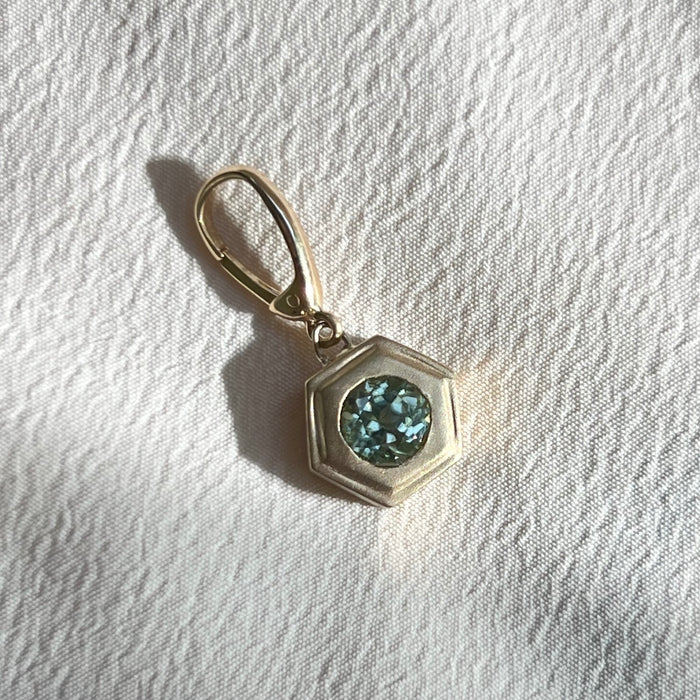 Bespoke 14k Hex Zircon Pendant
