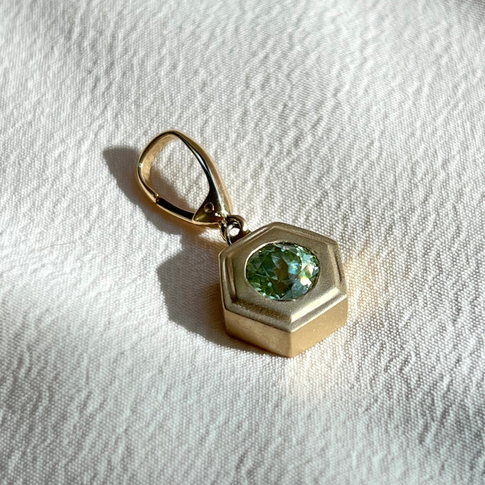 Bespoke 14k Hex Zircon Pendant