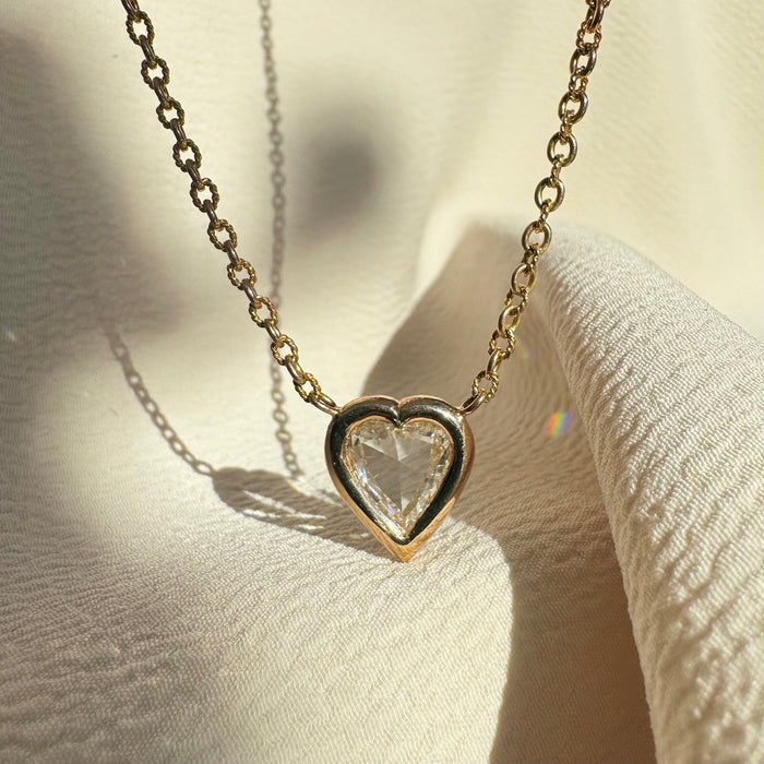 Bespoke 14k 1.99 Carat Diamond Solitaire Necklace