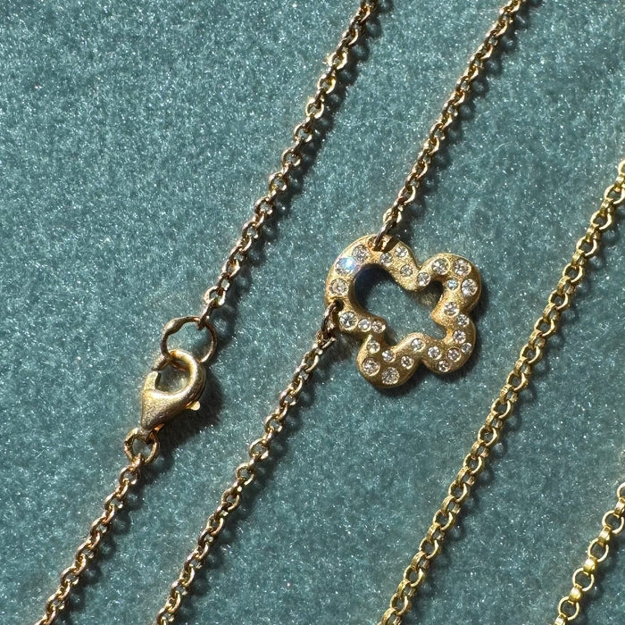 Bespoke 18k Diamond Freeform Necklace