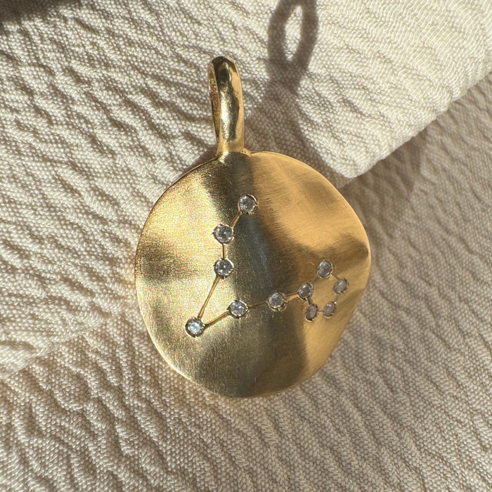 14k Pisces Diamond Constellation Charm