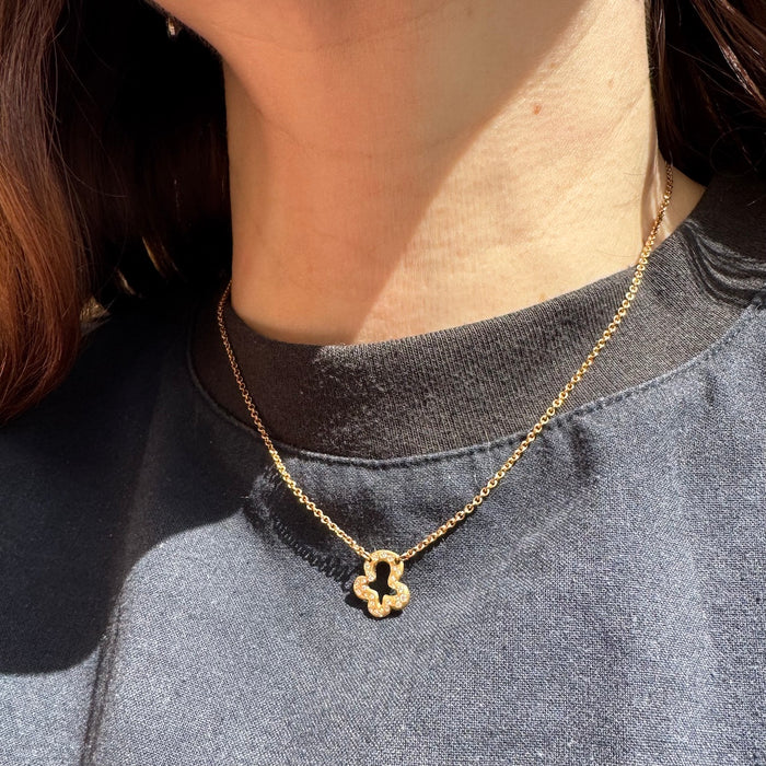Bespoke 18k Diamond Freeform Necklace