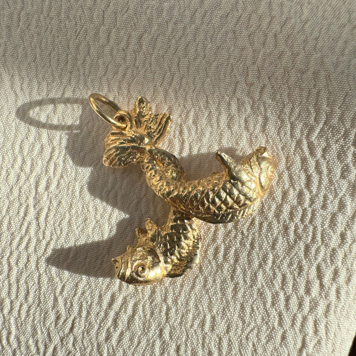 14k Entwined Pisces Charm
