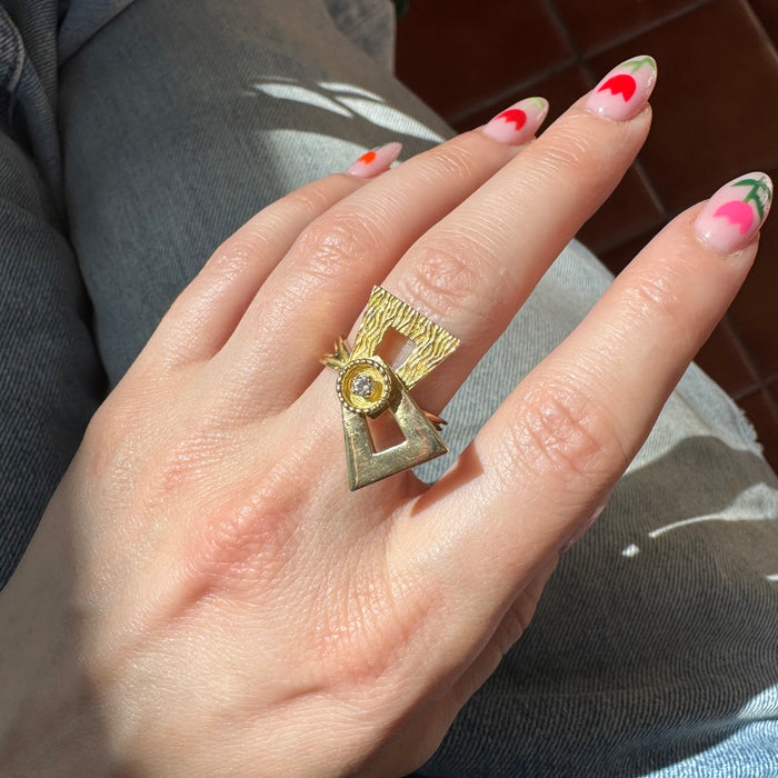 18k Diamond Spinner Ring