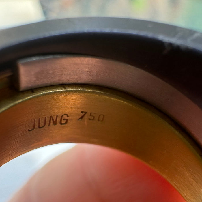 Signed 18k and Ceramic Moving Ring