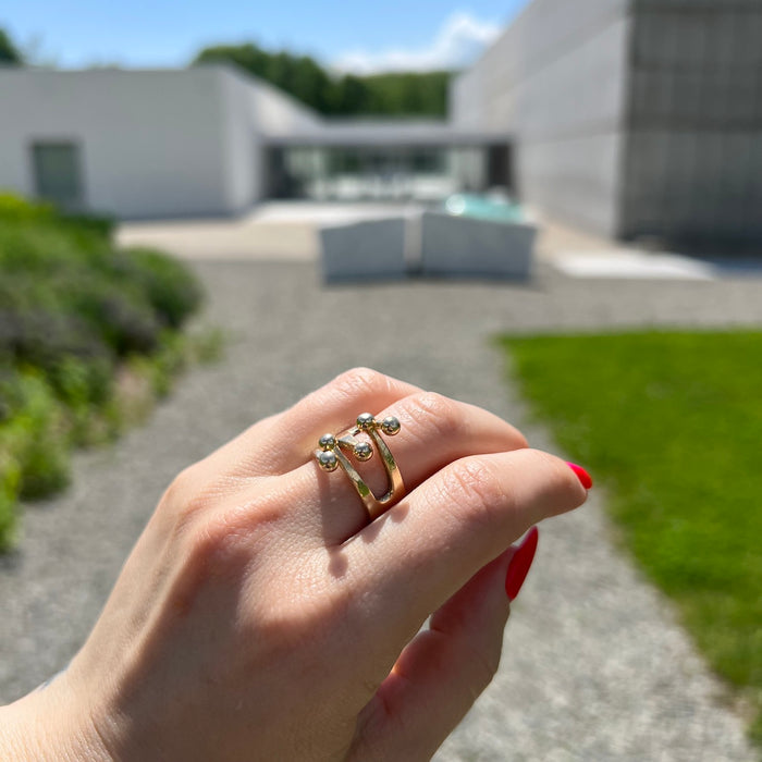 14k Modernist "Jester" Ring