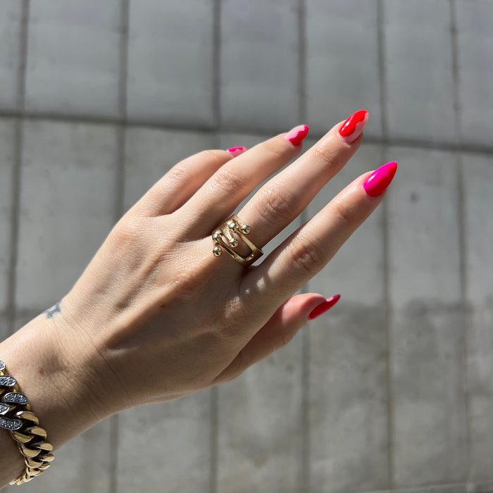 14k Modernist "Jester" Ring