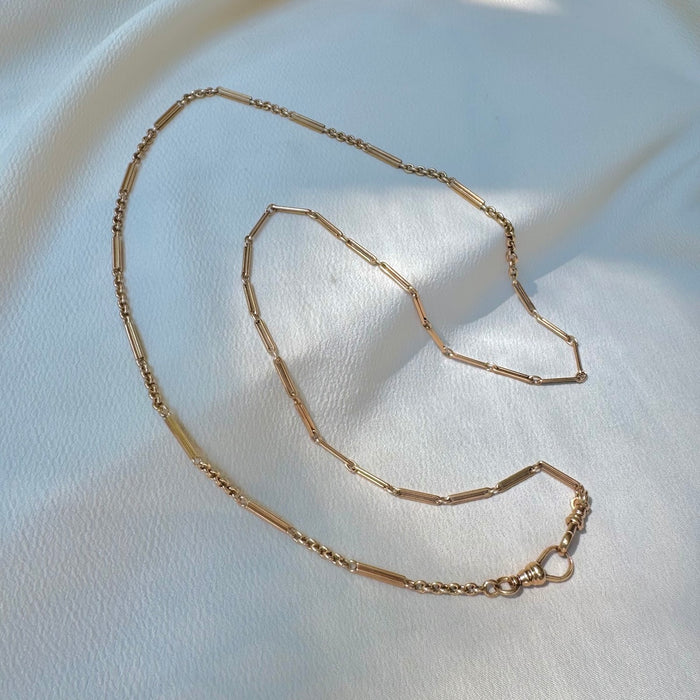 14k 28" Mismatched Watch Chain