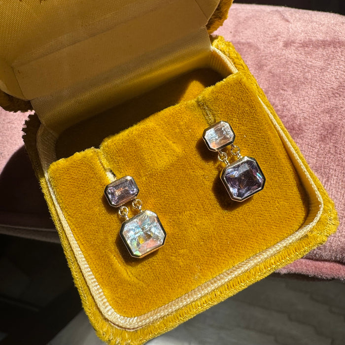 Bespoke 14k Spinel and Moonstone Earrings