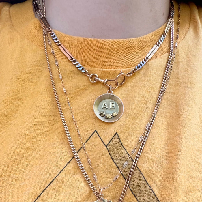 10k and 24k AB Gold Pan Charm