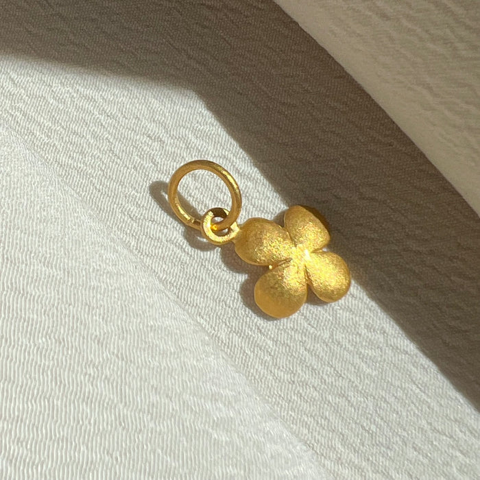 24k Diamond Flower Charm