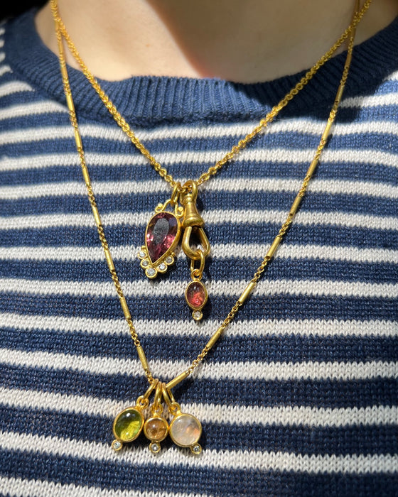 22k 21" Alternating Bar Link Chain