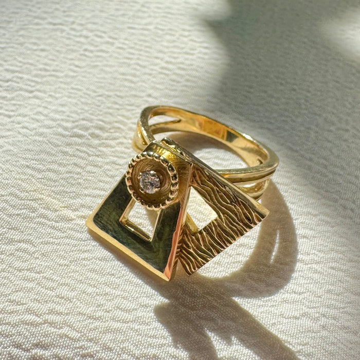 18k Diamond Spinner Ring