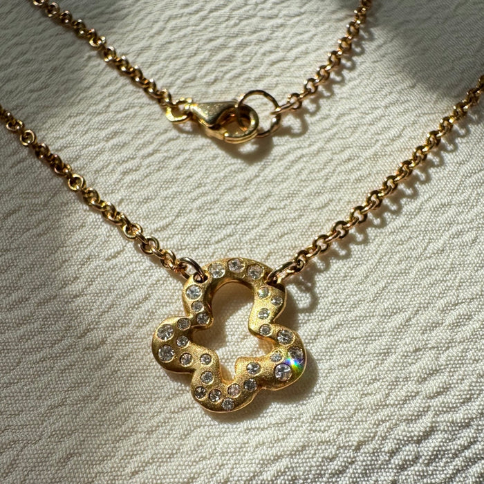 Bespoke 18k Diamond Freeform Necklace