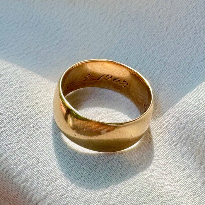 Antique 14k Wide Band c. 1902