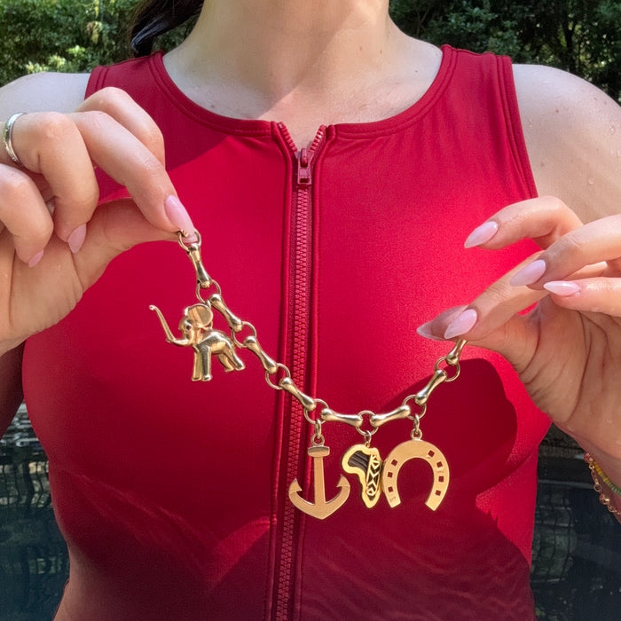 9k Hans Georg Mautner Bone Link Chain