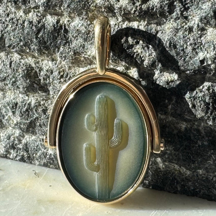 Bespoke 14k "Don't Be a Prick" Swivel Pendant