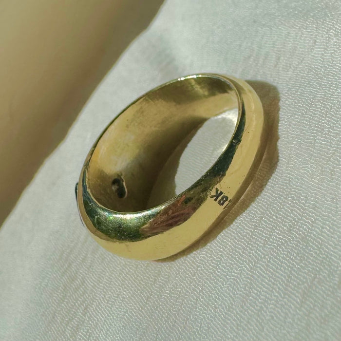 18k Solid Diamond Dome Ring