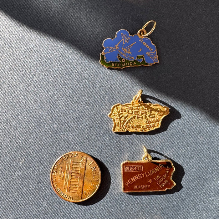 14k Souvenir Travel Charms