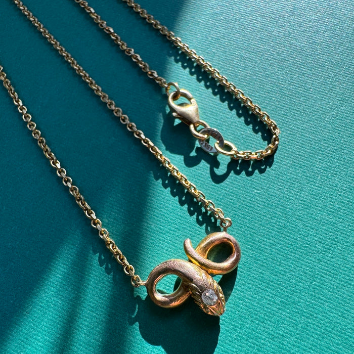 Bespoke 18k Diamond Snake Necklace