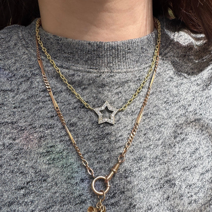 14k Diamond Star Necklace