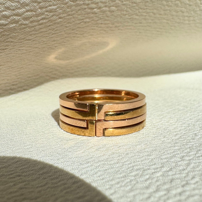 14k Two Tone Interlocking Rings