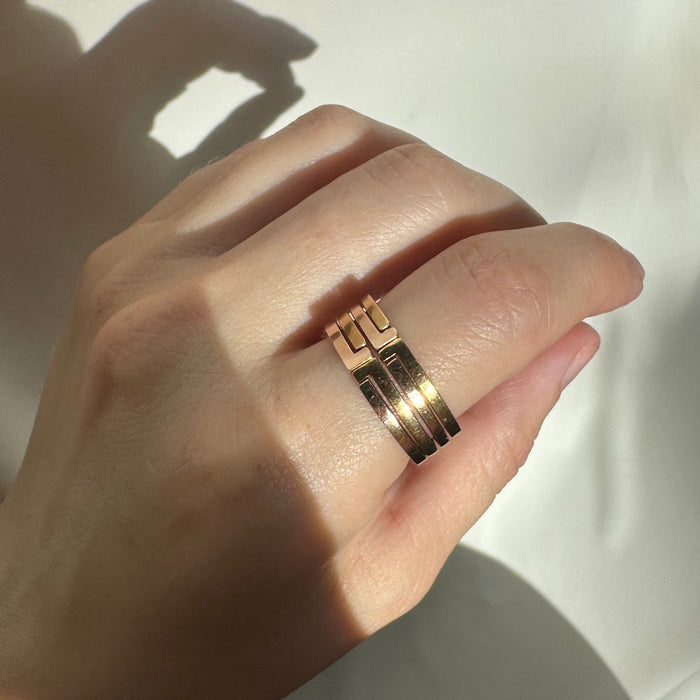 14k Two Tone Interlocking Rings