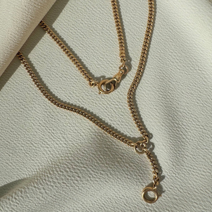 Antique 14k 25" Watch Chain Lariat c. 1921