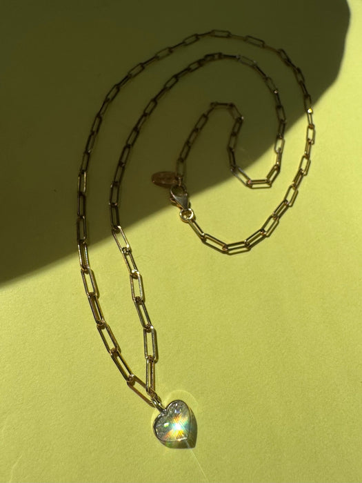 14k Heart Shaped Diamond Necklace