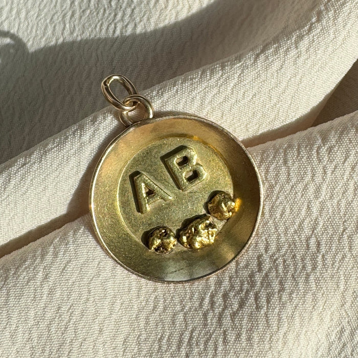 10k and 24k AB Gold Pan Charm