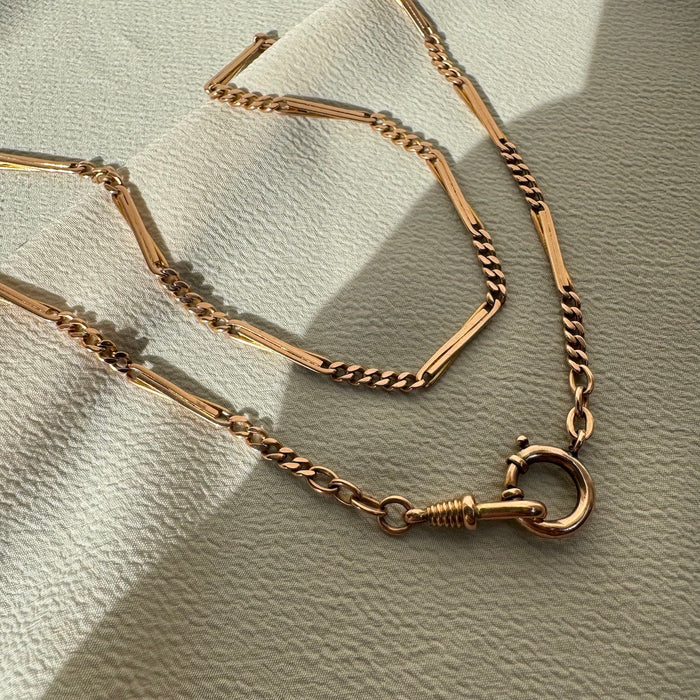 14k 21" Alternating Link Watch Chain