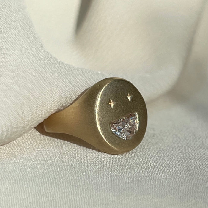 Bespoke 14k Starry Eyed Signet