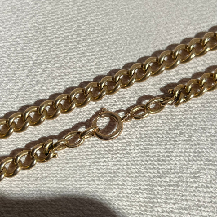 Antique 18k 17" Curb Watch Chain