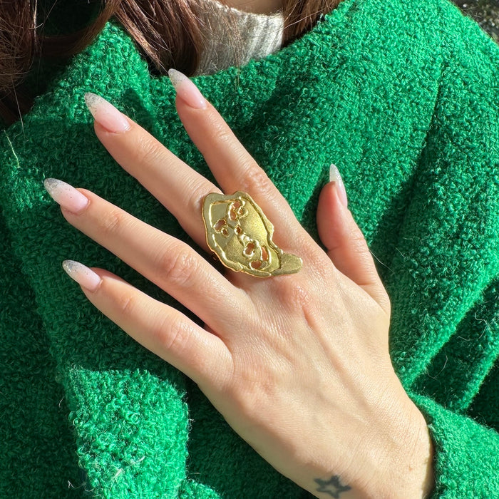 22k Figural Ring by Jean Mahie c. 1970s