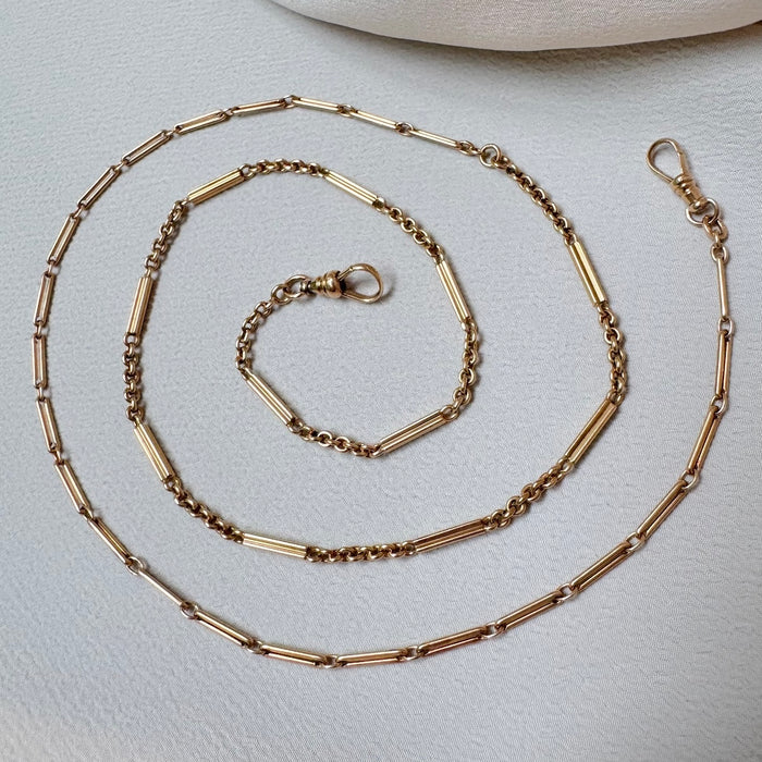 14k 28" Mismatched Watch Chain