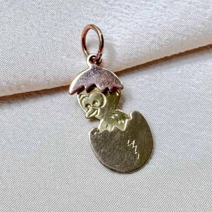 14k Articulated Tri-Color Chick Charm