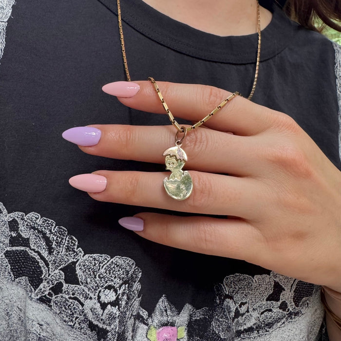 14k Articulated Tri-Color Chick Charm