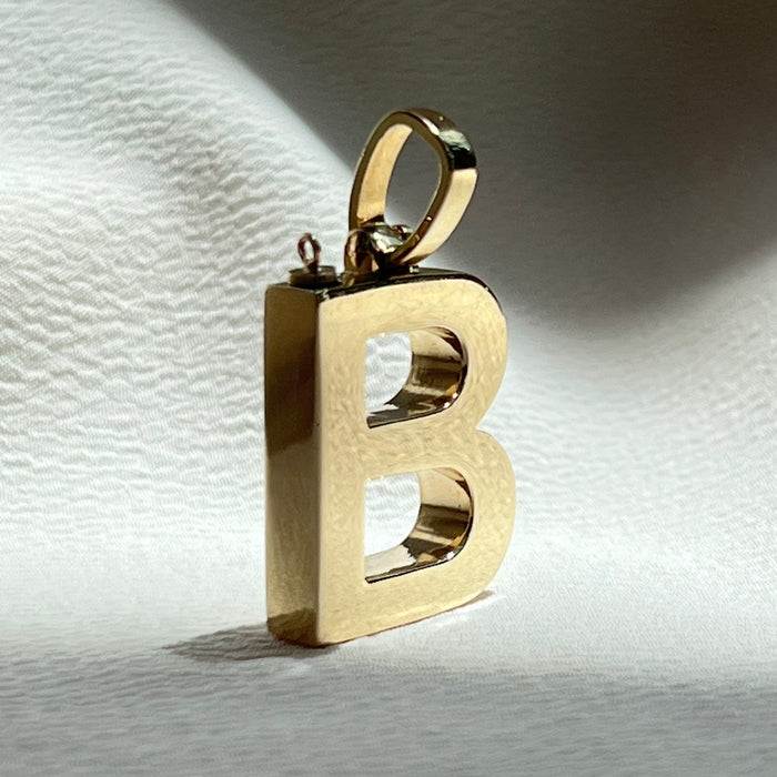 14k Extra Large Letter B Charm