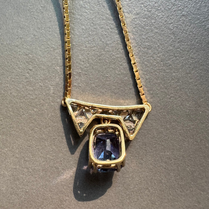 14k Tanzanite and Diamond Necklace