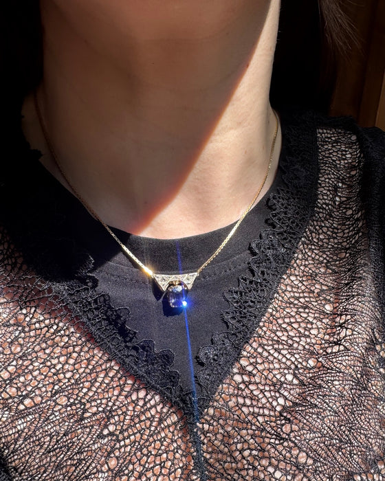 14k Tanzanite and Diamond Necklace