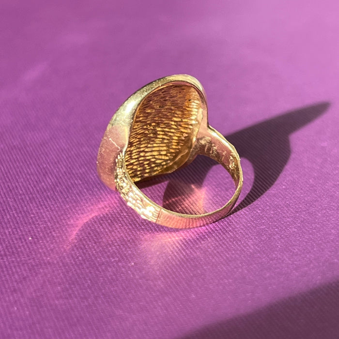 18k Enamel Fish Ring