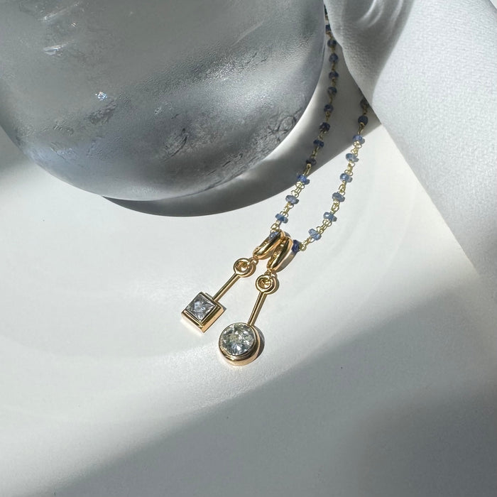Bespoke 18k 1.15 Carat Old Mine Cut Diamond Charm