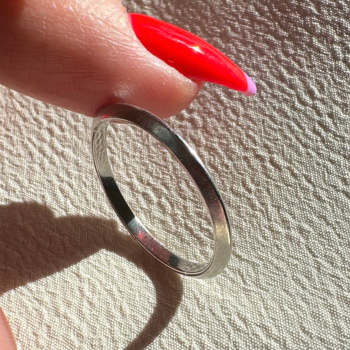 Tiffany Platinum Knife Edge Band
